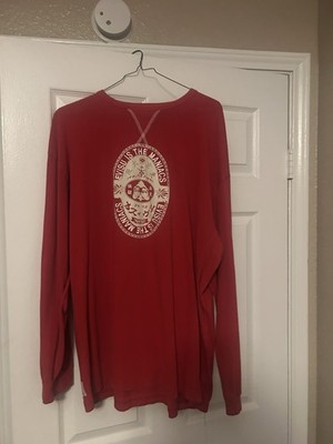 Evisu Red Long Sleeve Shirt Casual Stylish Comfortable Classic Fit vintage