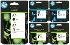 Original HP 62 / 62XL Black & Colour Ink Cartridges For ENVY 5540 5640 5740 Lot