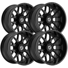 Set Of 4 Gear Off-road 763b Raid 20x9 6x135 18mm Gloss Black Wheels Rims