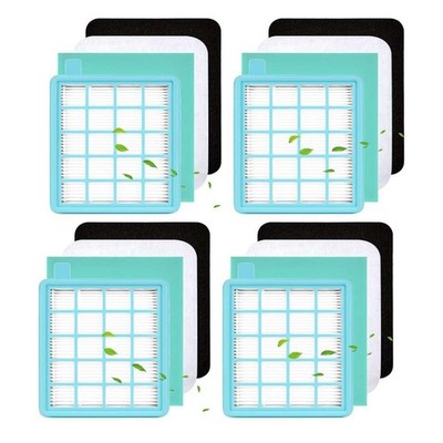 4x Filter-SET für Philips PowerPro Active&Compact Ersatz FC8477/91 FC8058/01