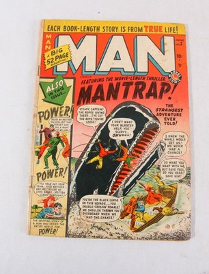Man Comics #3, 1950 Golden Age True Adventure Comic, 2.0 Good