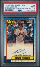 2025 Topps Chrome Mark Vientos #90CA2MV Superfractor Auto 1/1 PSA 9