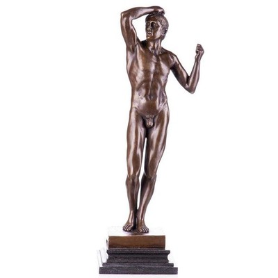 Skulptur Figur Statue Bronzeskulptur Bronzefigur Bronze Männlicher Akt Das Ehern