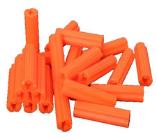 3/8" x 1-1/2" , 10-12 Screw, Fluted Tubular Expanding Plastic Orange Anchors 100