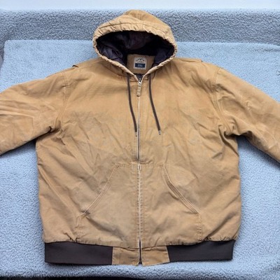 Blue Mountain Workwear BMHJ51BD 3XL Hooded Canvas Duck Tan Insulated Work Jacket