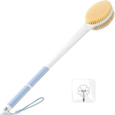Versatile 20.5'' Back Scrubber with Stiff and Soft Bristles - Ideal for All Ages