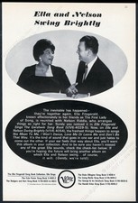 1962 Ella Fitzgerald Nelson Riddle photo Verve Records vintage print ad