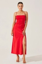 ASTR The Label Red Slip Dress Size Small NWOT