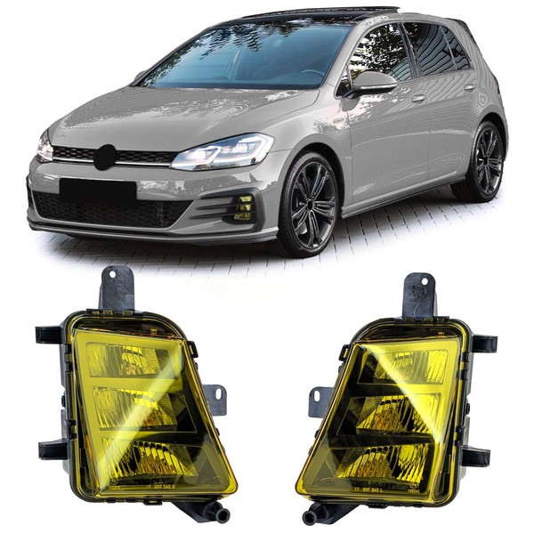 LED Nebelscheinwerfer Set Gelb FüR VW Golf 7 GTI GTD 5G1 13-20-image