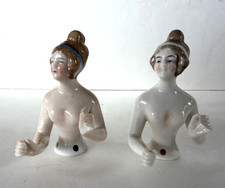 Choose From Porcelain Nude Half Dolls Arms Out 2.5"  Vintage Excellent (A)