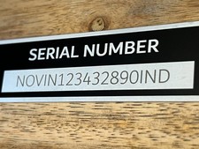 DATA PLATE ENGRAVED SERIAL NUMBER PLATE DATA IDENTIFICATION ID TAG