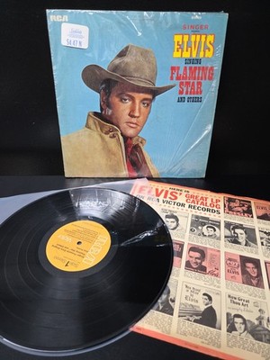 Elvis Singing Flaming Star Lp Vinyl 1968 1st Press Shrink/Insert VG+/EX Wax