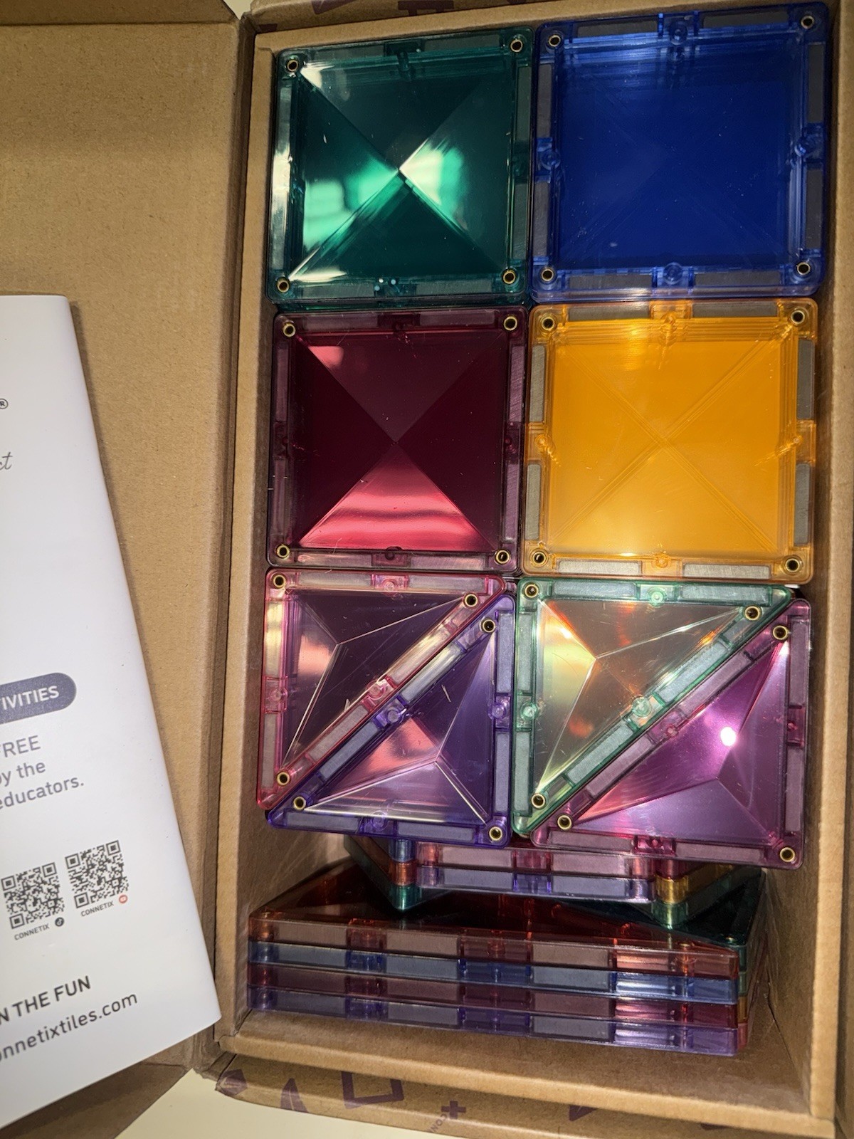 Connetix Magnetic Building Tiles 64-Piece Pastel