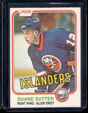 1981 O-Pee-Chee #211 Duane Sutter Rookie Near Mint , Free Shipping