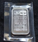 John Matthey 1 ounce 0.999 Fine Silver Bar w/ serial number