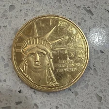 American Statue of Liberty Enlightening the World Dedicated 1886 Coin