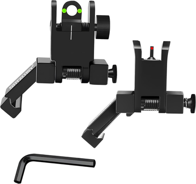 Iron Sights,45 Degree Offset Flip up Sights,Flip up Front and Rear