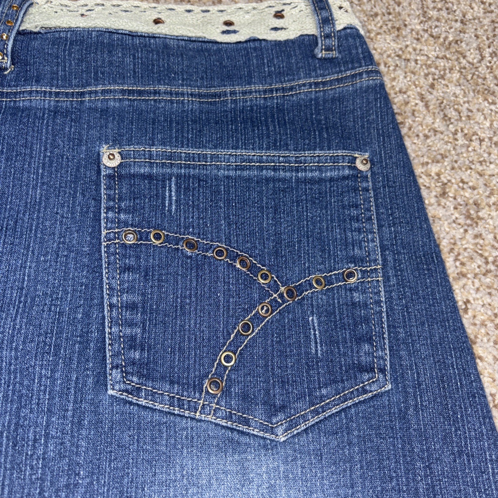 Defuze Jeans Women's Denim Midi Skirt Size 11/12 Y2K Waist 34 - View 11