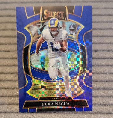 Panini 2025 Select Puka Nacua Rams Concourse #21 Blue Prizm /249