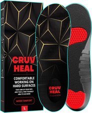 Work Pro Comfort Insoles - Shock Absorption - Low Arch - Cushioning anti Fatigue