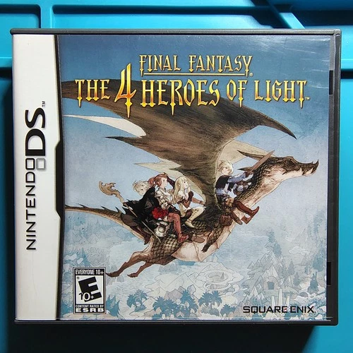 Final Fantasy: 4 Heroes of Light Nintendo DS 3DS Authentic Complete CIB w/Poster