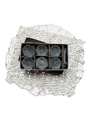 Vintage Bohemia Czech Glass Salt Cellars Set w Spoons Boxed Czechoslovakia