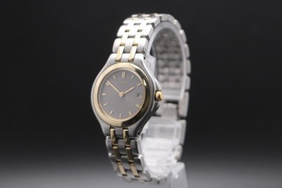 Vintage N NEUWERTIG Seiko Lucent 7N89-0050 schwarzes Zifferblatt Datum Qz...