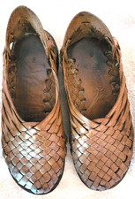 Sandalias Huarache Cuero Marrón Tostado por Marca X Huaraches Talla 9 Hechas en México