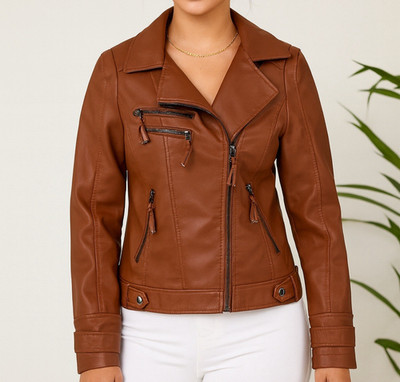 Blue B Vegan Leather Jacket Women s Sz M Racing Coat Black Moto Y2K Fall Bomber