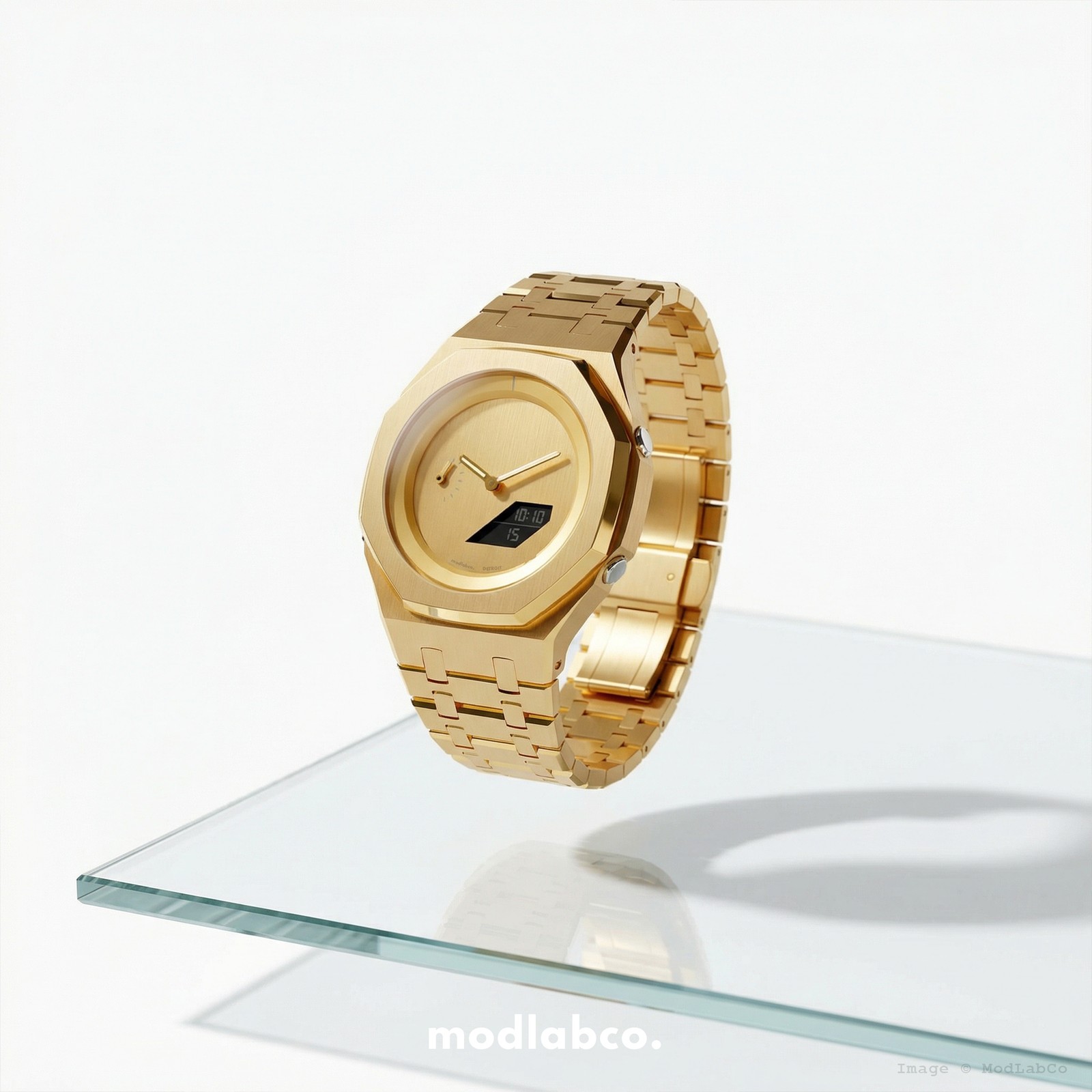 Casioak Customized Watch by [modlab company] - Signature Series GOLD - Men's Ana image 2