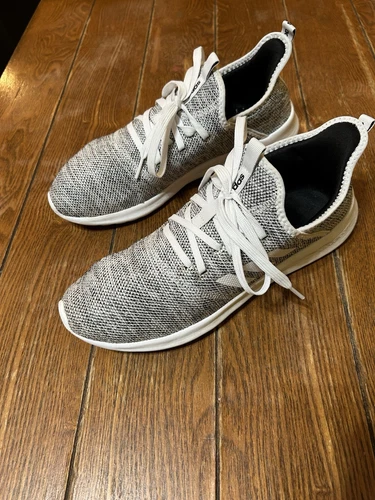 Scarpe Adidas Uomo Grigio Leggero Bianco Cloudfoam Comfort Taglia 11 US