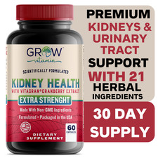 Kidney Cleanse Supplement-Kidney Support Formula With Cranberry - 60 Capsules