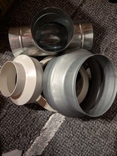 Box Of Random Vent Ducting - Tbar, Reducers, Metal And Plastic