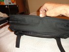 black synthetic computer bag, black, handles and shoulder strap. zipper closure — photo 6