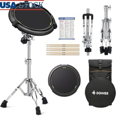 Drum Practice Pad Snare Simulator Portable Backpack 40 Standard Rudiments Set US
