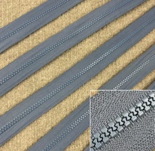 YKK VISLON 5VF Continuous Chain Zipper 48” Length Lot of 5 Blue 9/16" Tape Size