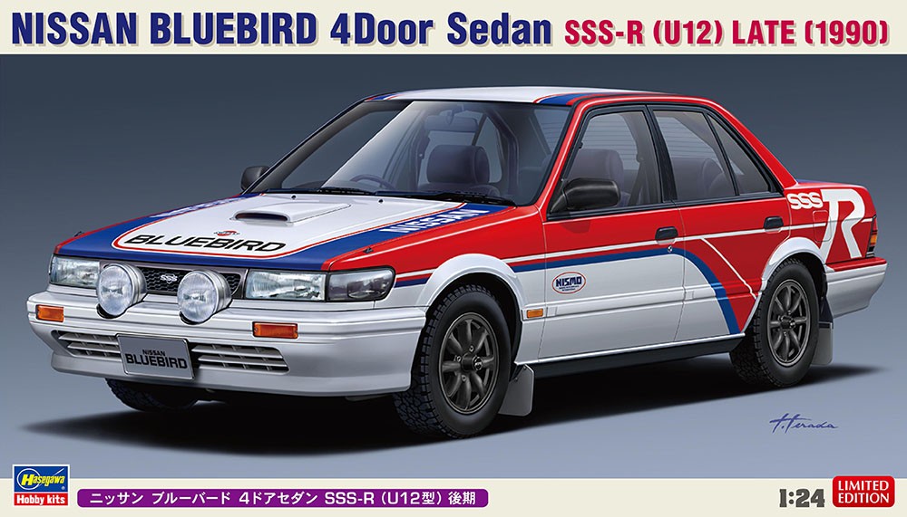 NISSAN Bluebird 4 portes SSS-R HASEGAWA voiture miniature en kit à peindre 1/24