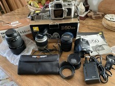 NIKON D50 DSLR CAMERA ORIGINAL BOX MANUAL AND ACCESSORIES AND EXTRA LENSES VGC
