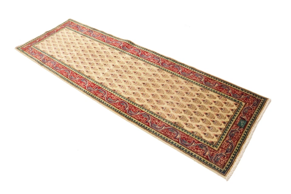 Alfombra de corredor oriental clásica hecha a mano alfombra de pasillo floral 2'6X7'8 pies Foto 4 de 4