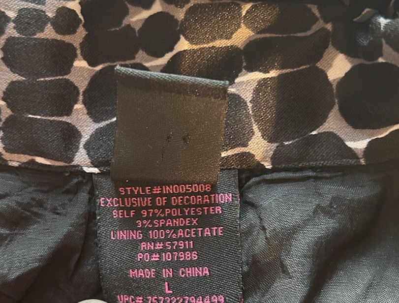 Wrapper Women’s Lightweight Jacket Black Gray Whi… - image 5