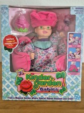 Vtg 1999 Kinder Garden Babies Doll Roni Rose With Rose Diaper Bag And Pacifier 