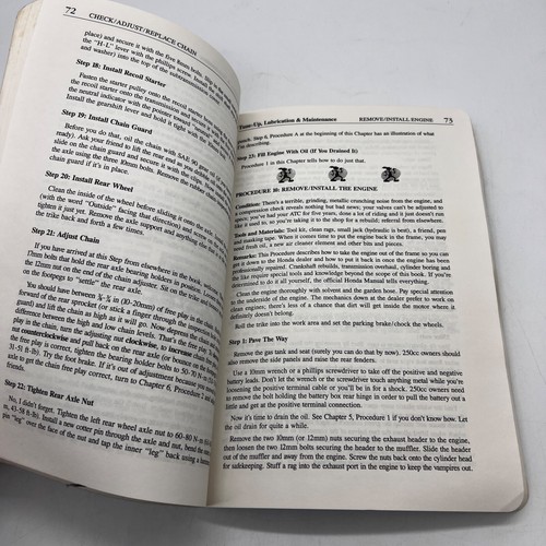 1986 How to Keep Your Honda ATC Big Red Alive Manual Richard Sealey David Old - Picture 7 of 10