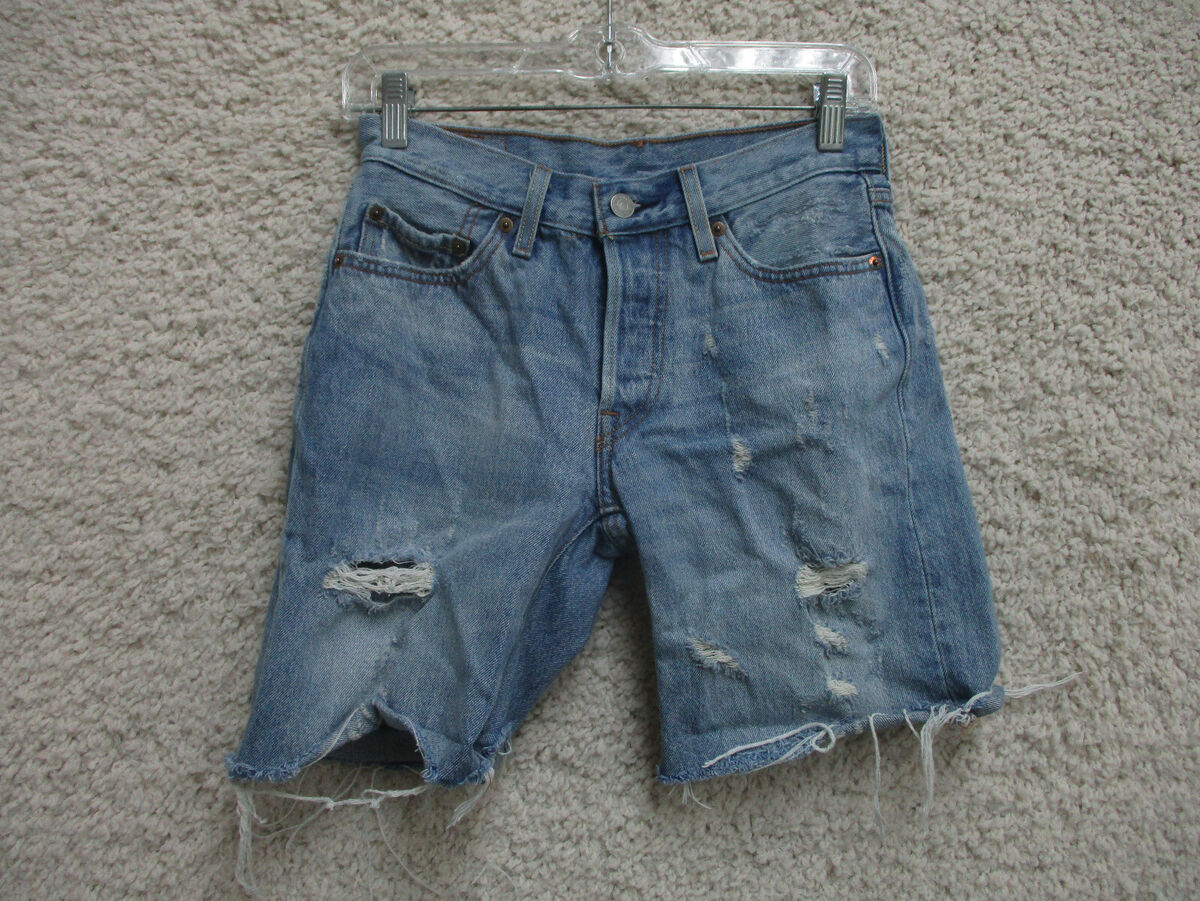 Levis 501 XX Shorts 24 Mens Blue Denim Casual Jeans