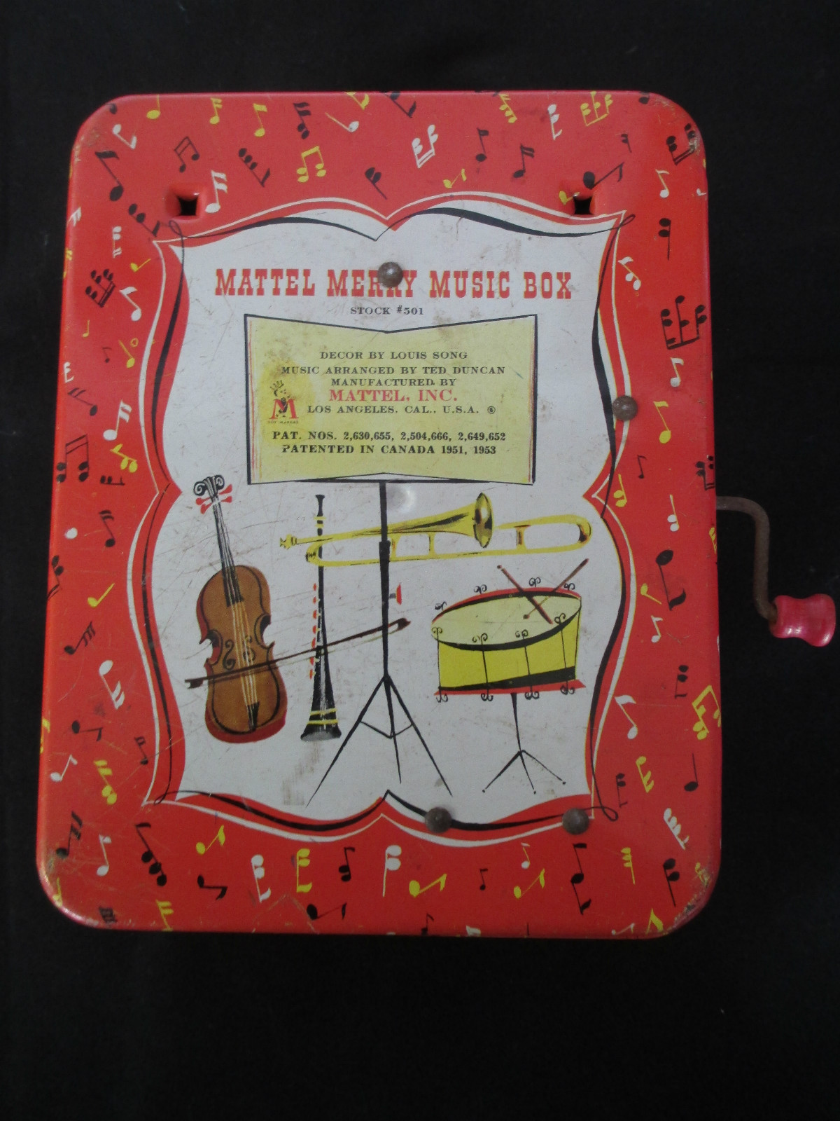 Vintage Mattel Merry Music Box, Tin Toy, NonWorking eBay