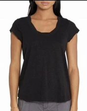 Social Standard by Sanctuary Ladies Short Sleeve Amber Scoop Neck Tee Sm Black