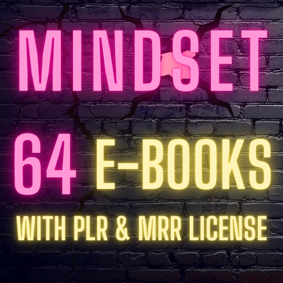 64 E-Books zu Mindset in Englischer Sprache PLR u. MRR Lizenz