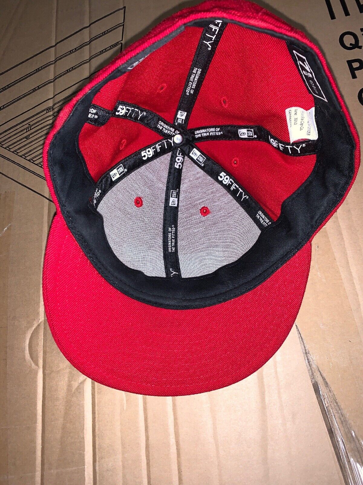 Supreme New York Classic New Era Hat 7 1/2 Red Box Logo Cap Rare Vtg LA  Japan