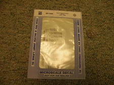 Microscale decals HO MC-4302 Detroit Toledo Ironton diesels 1951-55 N75