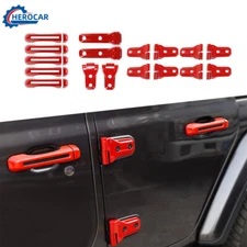 Exterior Tailgate Door Hinge Handle Cover Trim Decor For Jeep Wrangler JL 18+4DR