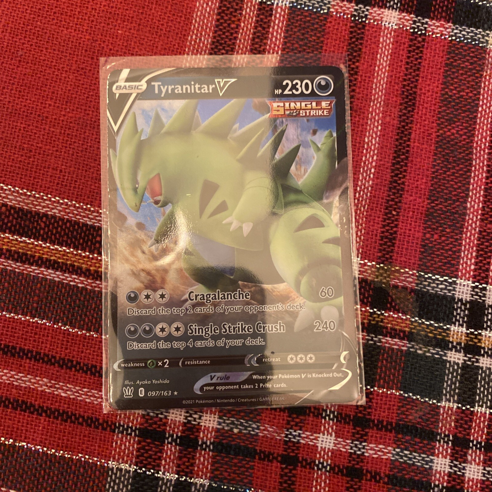 Tyranitar V 097/163 Swsh05: Battle Styles Holo NM